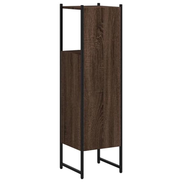 vidaXL badeværelsesskab brunt egetræ 33x33x120,5 cm