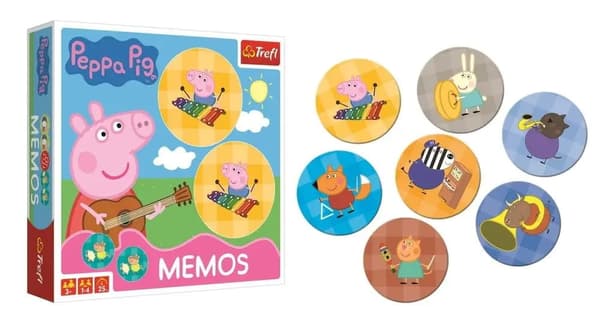Peppa Pig MEMO brætspil. Notater Trefl