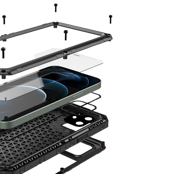 IP68 H20 nedsænkbart cover til iPhone 12, sort