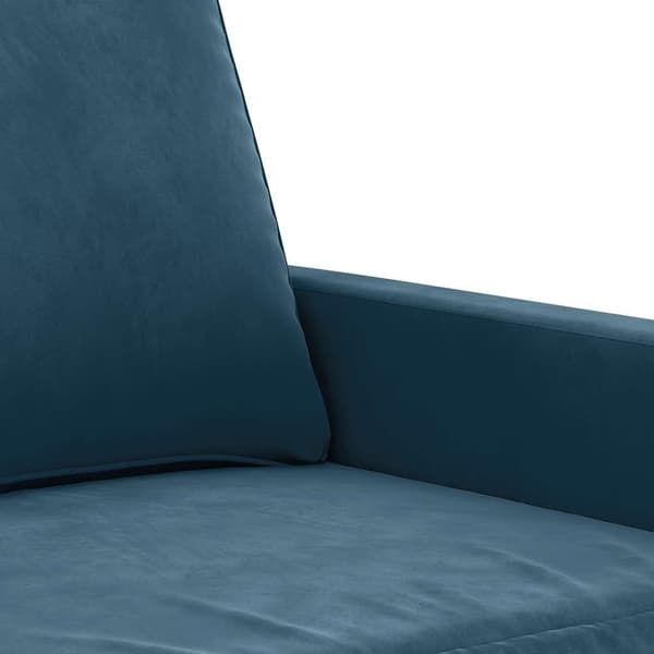 vidaXL 2-sitssoffa blå 120 cm klädd i sammet