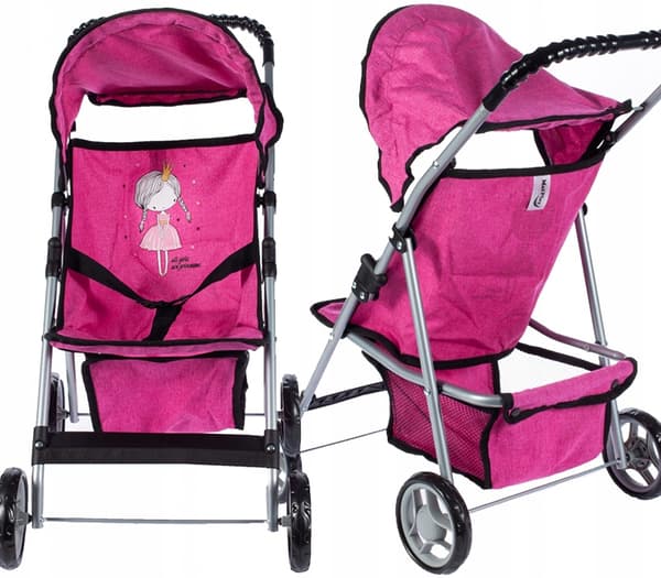Hopfällbar Prinsessdockvagn ROSA X23
