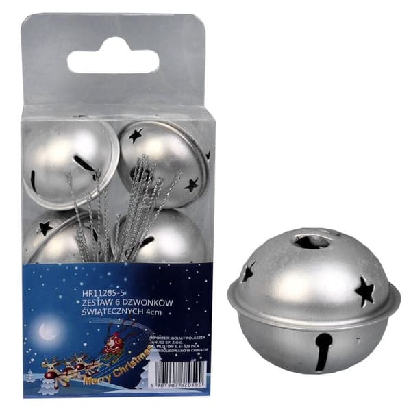 JULTEKLOCKA 4 CM SILVERMETALLHÄNGEN