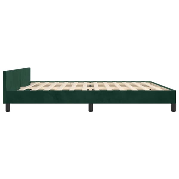 vidaXL Sängynrunko ilman patjaa tummanvihreä 200x200 cm sametti