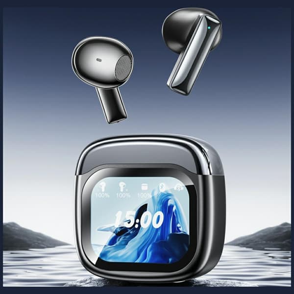 AWEI TP100 ENC Bluetooth 5.4 TWS Trådløse Hovedtelefoner + Dockingstation Sort