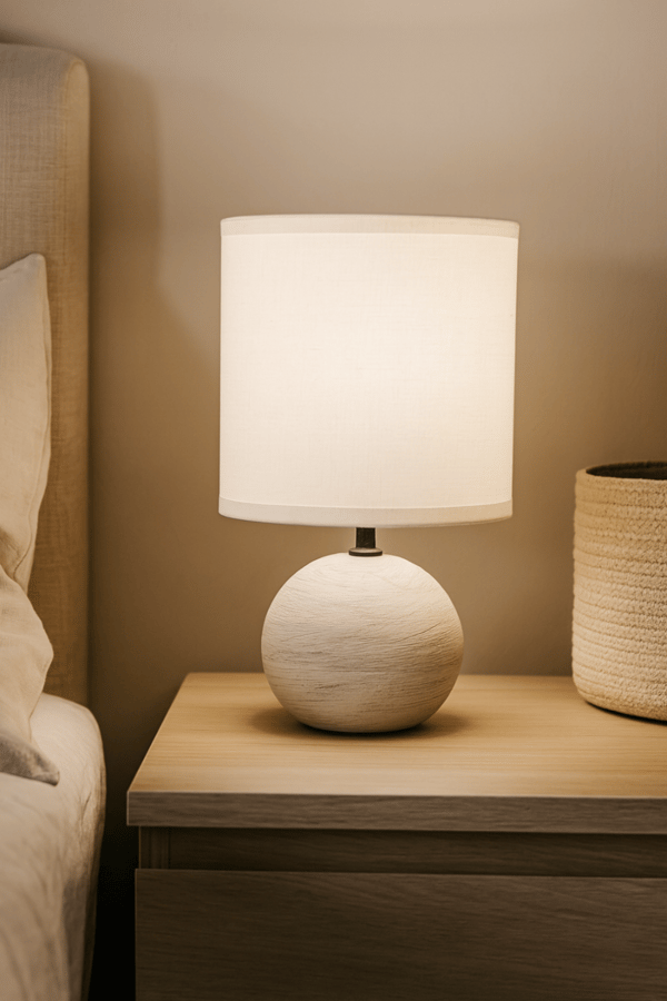 Timeo bordlampe, matgrå, 25 cm
