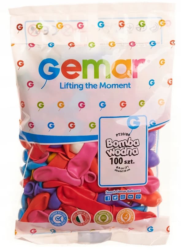 VATTENBOMBER GEMAR vattenballonger 100 stycken