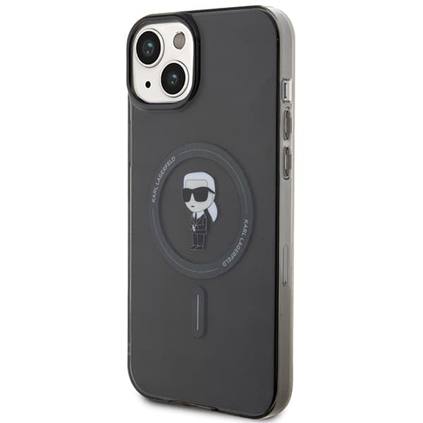 Karl Lagerfeld IML Ikonik MagSafe-etui til iPhone 15 Plus, sort