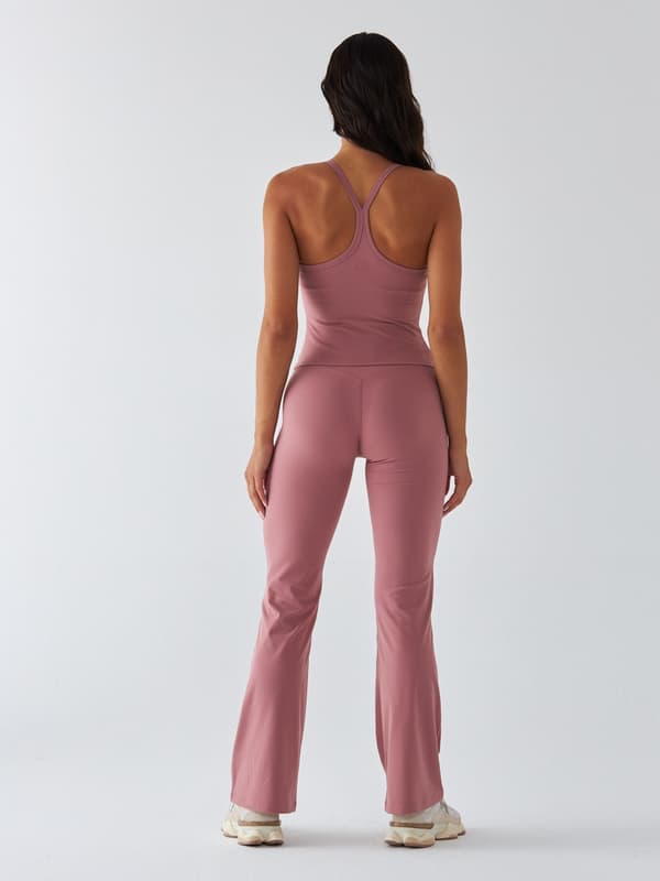 Rosa Utsvängda Leggings - Morning Dew M
