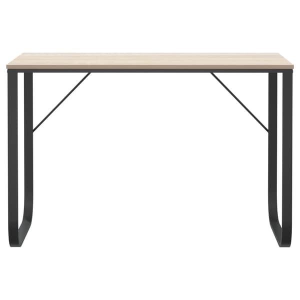 vidaXL computerbord, sort og eg, 110x60x73 cm, spånplade