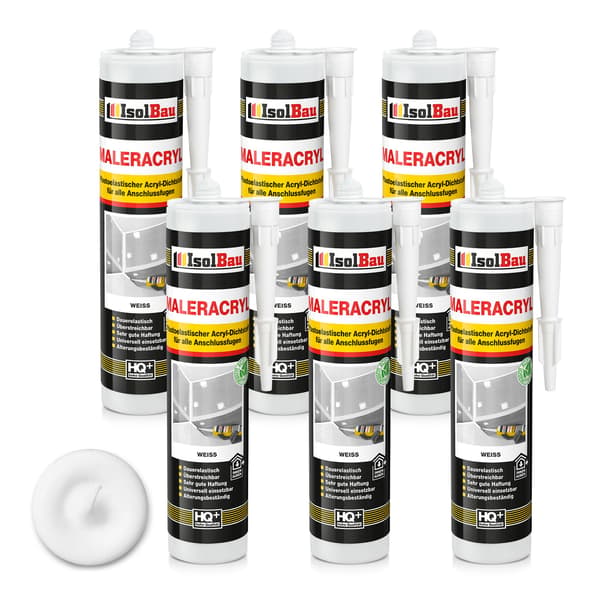 IsolBau Vit Målning Akryl Maleracryl 6 x 300ml