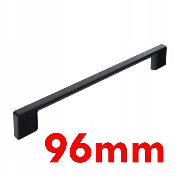Møbelgreb sort MAT loft 96mm køkken klassisk elegant ZnAl UA10