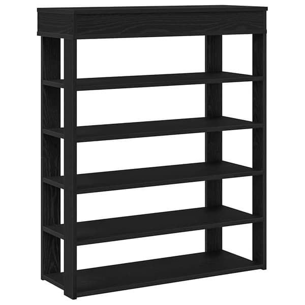 vidaXL skohylde sort 80x30x98 cm træbaseret materiale