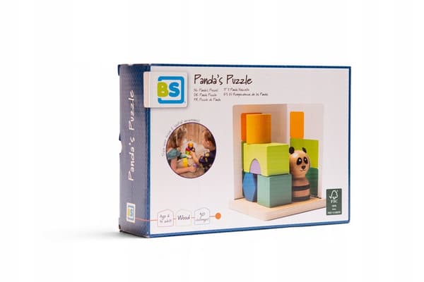 BS Toys Träpussel - 3D Pandapussel