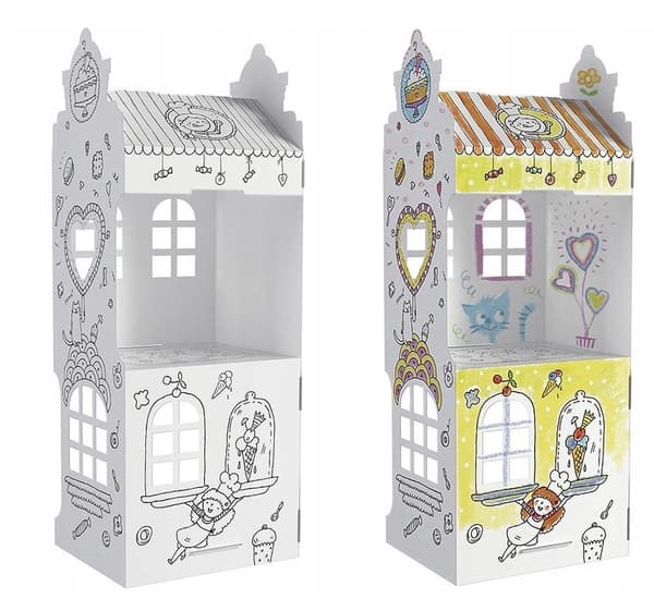 Målarbok - 3D MINI-mapp - Delicious House 9