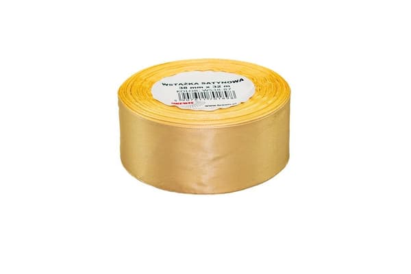 Guld satinbånd 38 mm x 32 m