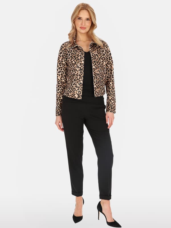 KORT LEOPARDJAKKE TIL DAMER