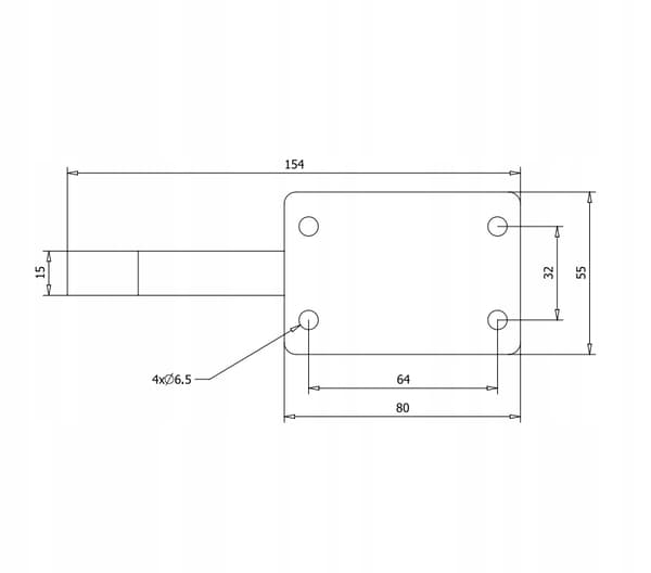 Møbelben til sovesofa forkromet stål H150 holdbar imola