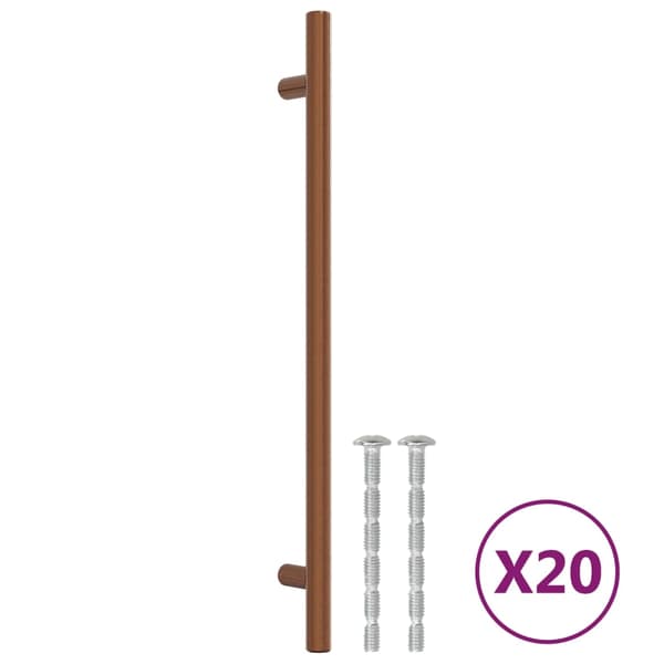vidaXL skabsgreb 20 stk. bronze 224 mm rustfrit stål