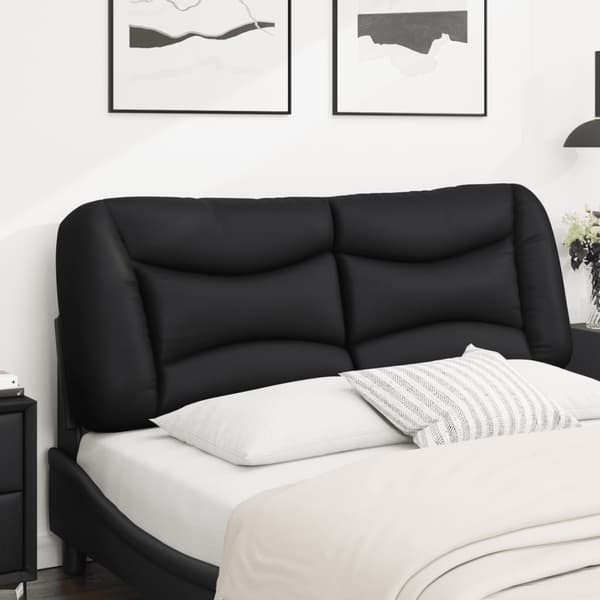 vidaXL hovedgærdehynde, sort, 120 cm, kunstlæder