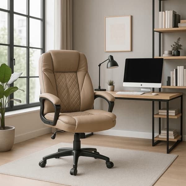 PHONIX Pyörivä työtuoli beige ekonahka moderni