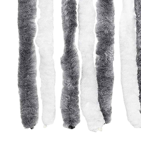vidaXL Flugnät, grått och vitt, 120x220 cm, Chenille