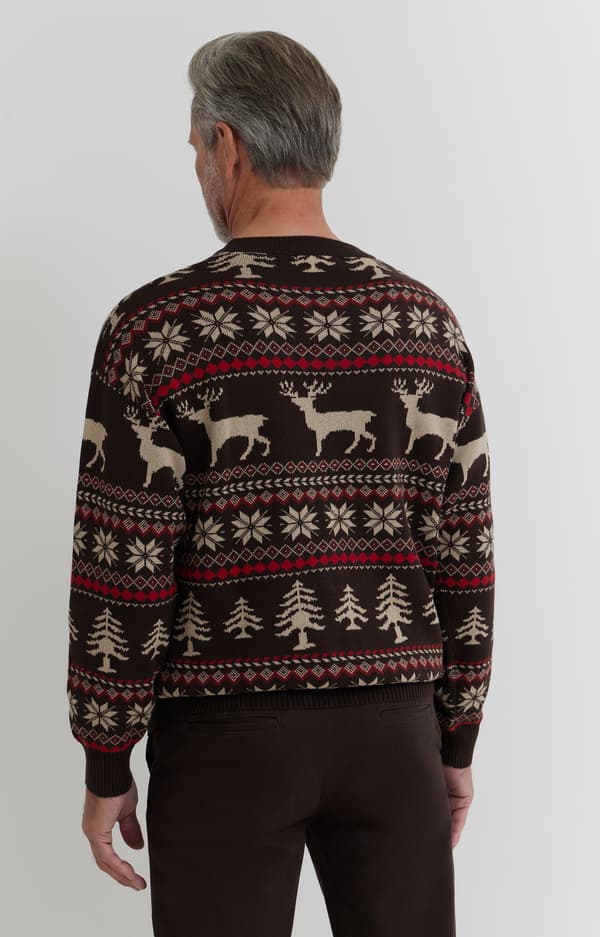 Bomuldssweater med print M