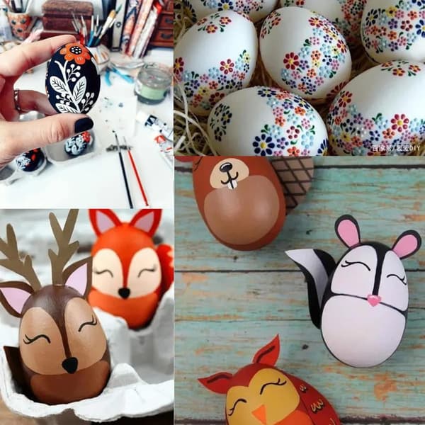 TG40896-1 ÄGG I FRILOGEN ÄGG ÄGG 6 ST 6 CM PÅSK FÖR DECOUPAGEKRANS