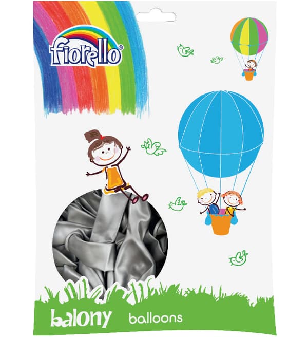 BALLONG 12 METALL (100) SILVER FIORELLO 4741