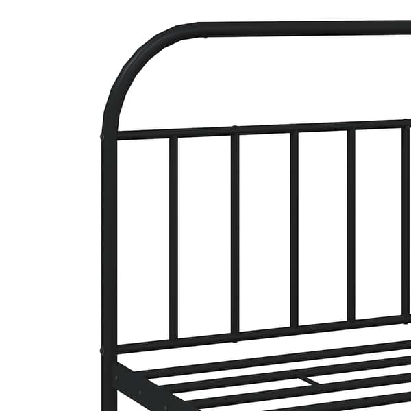 vidaXL metalsengestel med hovedgærde sort 193x203 cm
