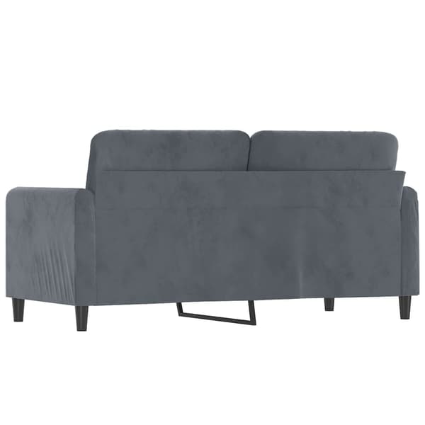 vidaXL 2-sitssoffa mörkgrå 140 cm klädd i sammet