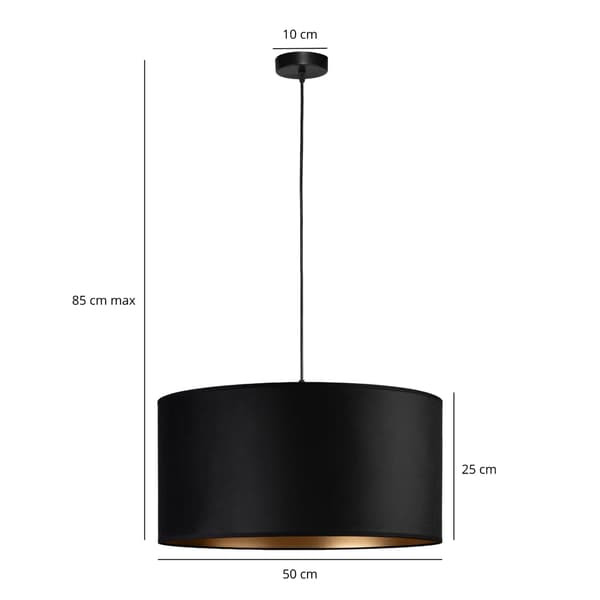 Tornado AL1 lampe, sort og guld fløjl