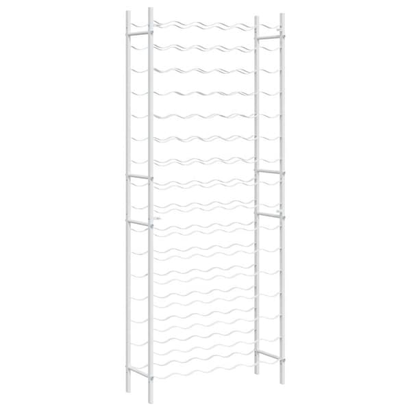 vidaXL 96 pullon viinipulloteline valkoinen metalli