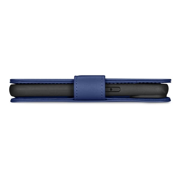 2-i-1 Läderfodral iPhone 14 Plus Anti-RFID Plånboksfodral Blå