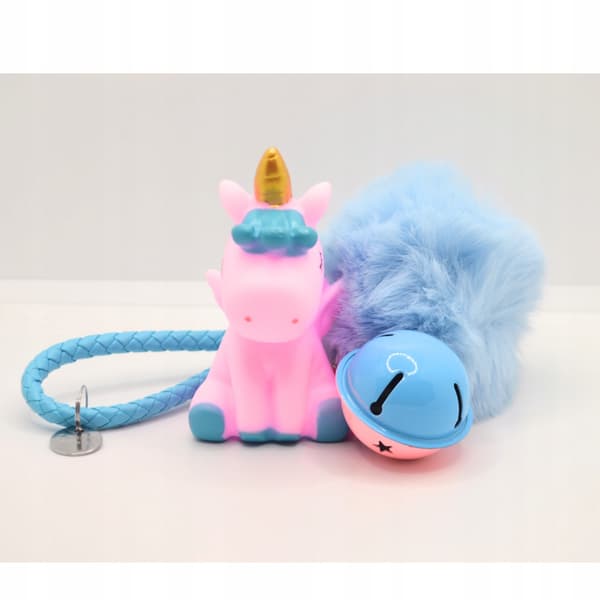 NYCKELRING POMPOM ENHÖRNINGSHÄNGE NYCKELRING
