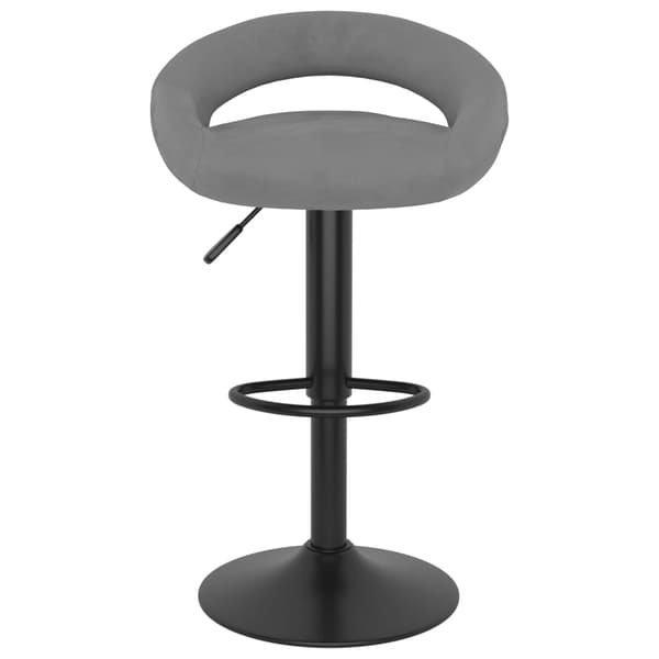 vidaXL Barstolar, set om 2, ljusgrå, klädda i sammet