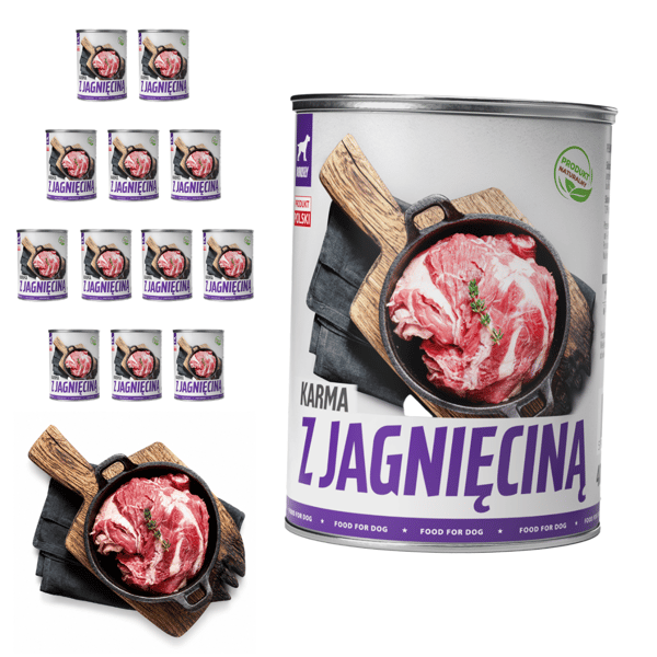 TufTuf våtfoder för hundar konserverat lammkött 12x400g