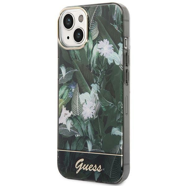 Guess Jungle Collection iPhone 14 Plus-skal, Grönt