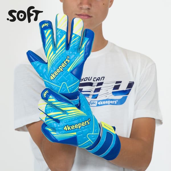 Soft azur NC junior | 4keepers Soft azur NC junior 7 målvaktshandskar