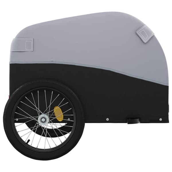 vidaXL cykelanhænger, sort og grå, 45 kg, jern