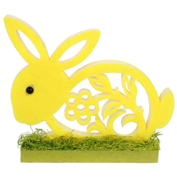 Påskehare skumfigur stående gul 20 cm