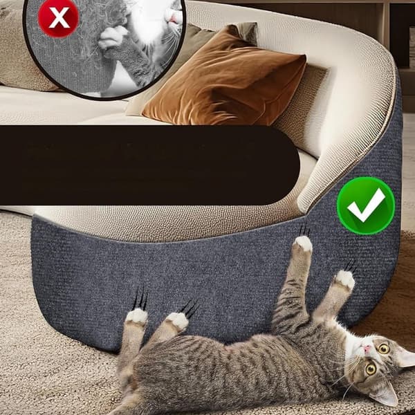 Klösmatta för katter, klösträ för soffa, soffa, 40x200 cm, beige