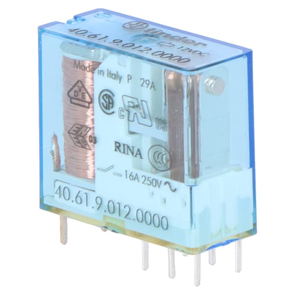 Relä 1P 16A 12V DC