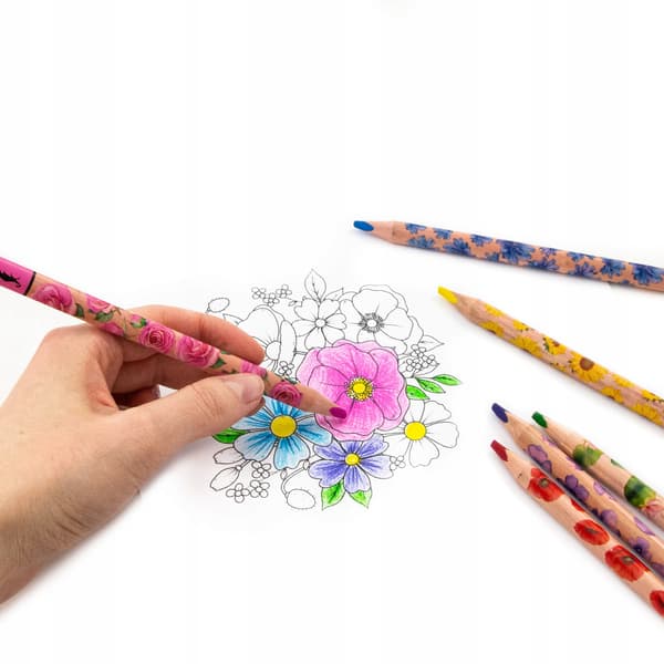 JUMBO TRIANGULÄRA BLOMSTERKRITOR 10 FÄRGER KIDEA 3515