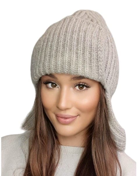 AMETHYST ushanka vinterhat, beige farve