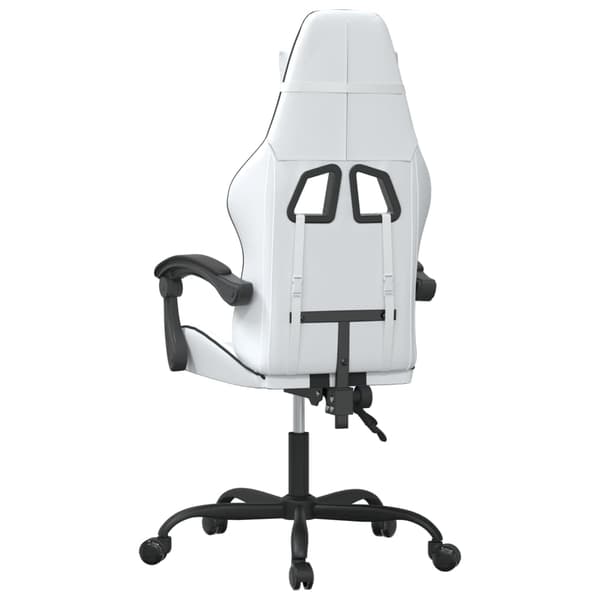 vidaXL gamingstol, sort og hvid, kunstlæder