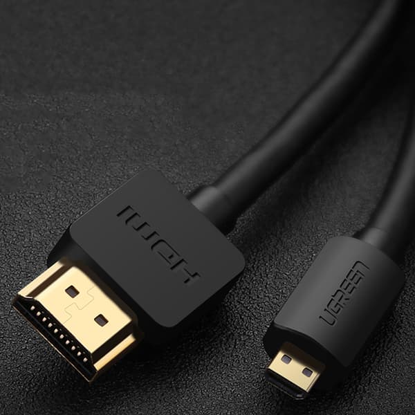 Micro HDMI - HDMI 4K 60Hz 3m musta kaapeli