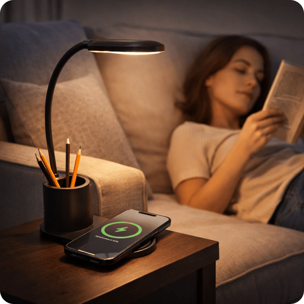 Minikamera i lampe + WFLP62 WiFi-oplader