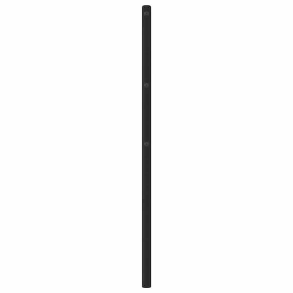 vidaXL metalsengegavl, sort, 200 cm