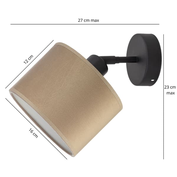 Tornado AMP1 lampe, cappuccino fløjl