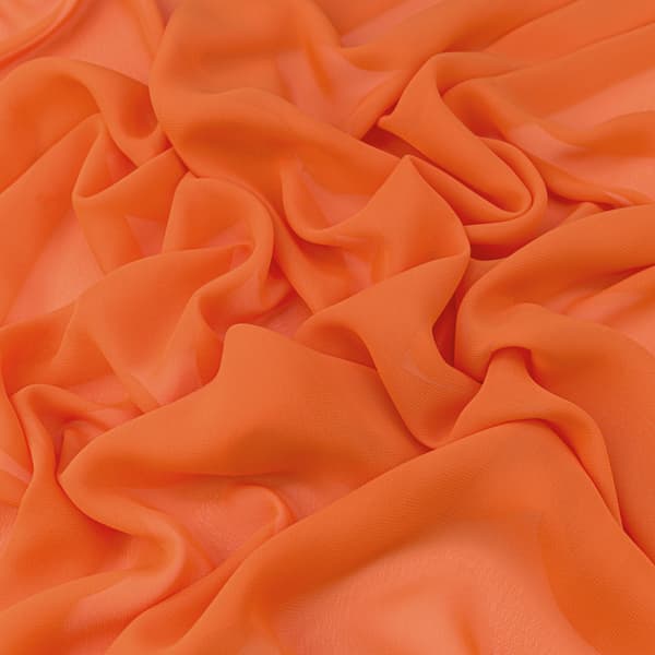Chiffonmateriale, orange farve